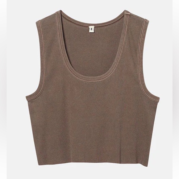 Elwood Tops - Elwood Malibu Crop Tank Vintage Brown M
